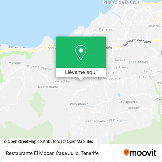 Mapa Restaurante El Mocan Casa Julio