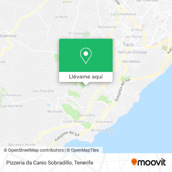 Mapa Pizzeria da Canio Sobradillo