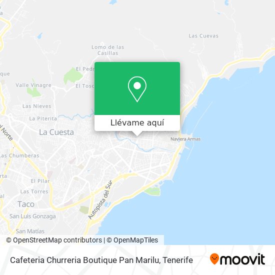 Mapa Cafeteria Churreria Boutique Pan Marilu