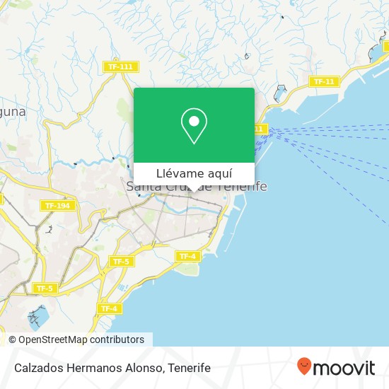 Mapa Calzados Hermanos Alonso, Calle Robayna, 3 38003 Zona Centro Santa Cruz de Tenerife