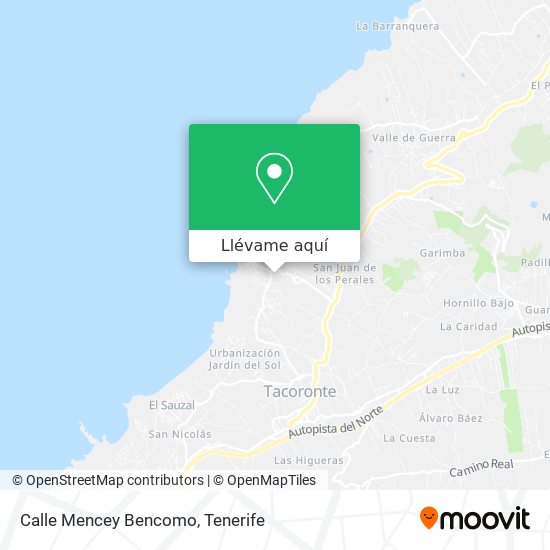 Mapa Calle Mencey Bencomo