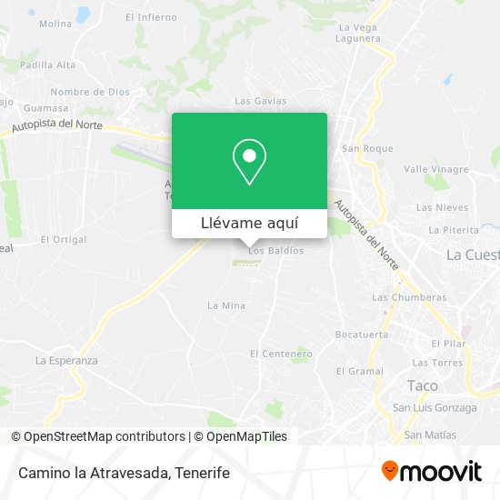 Mapa Camino la Atravesada