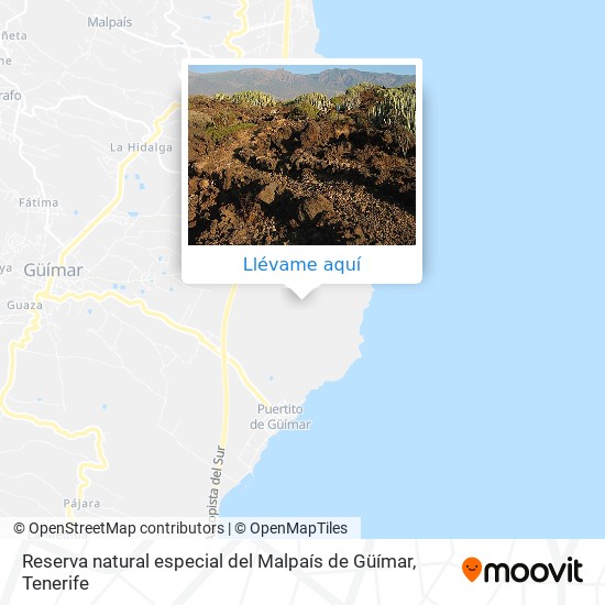 Mapa Reserva natural especial del Malpaís de Güímar