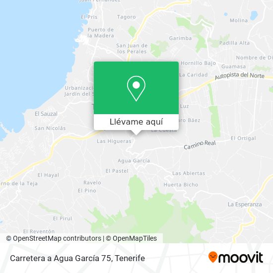 Mapa Carretera a Agua García 75