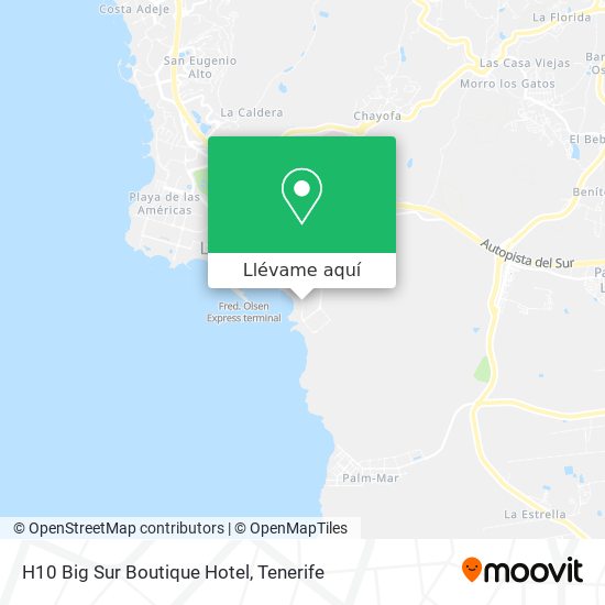 Mapa H10 Big Sur Boutique Hotel