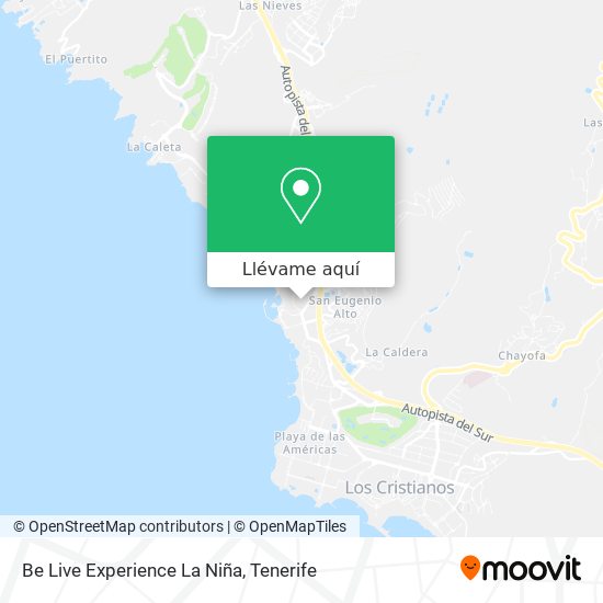 Mapa Be Live Experience La Niña