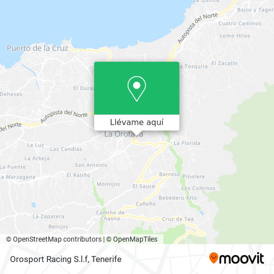 Mapa Orosport Racing S.l.f
