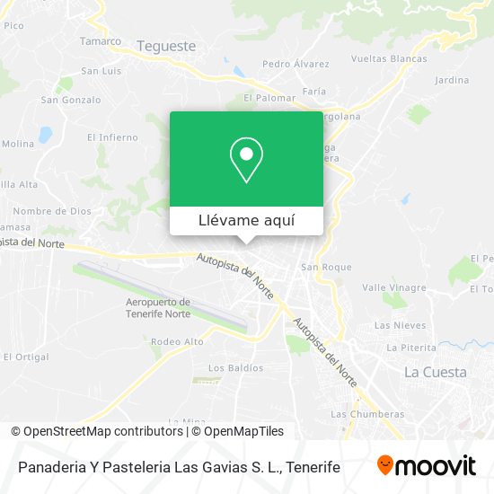 Mapa Panaderia Y Pasteleria Las Gavias S. L.