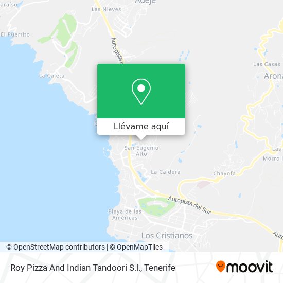 Mapa Roy Pizza And Indian Tandoori S.l.