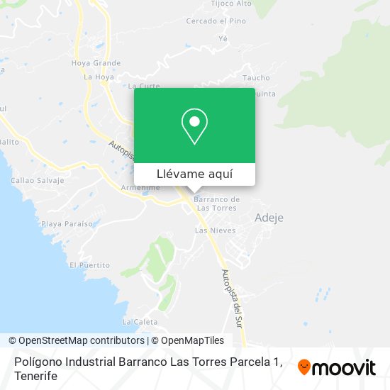 Mapa Polígono Industrial Barranco Las Torres Parcela 1