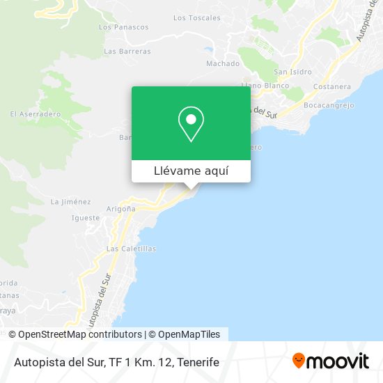 Mapa Autopista del Sur, TF 1 Km. 12