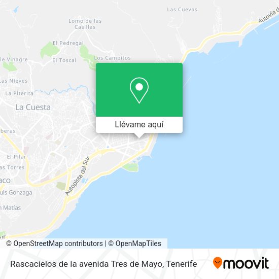 Mapa Rascacielos de la avenida Tres de Mayo