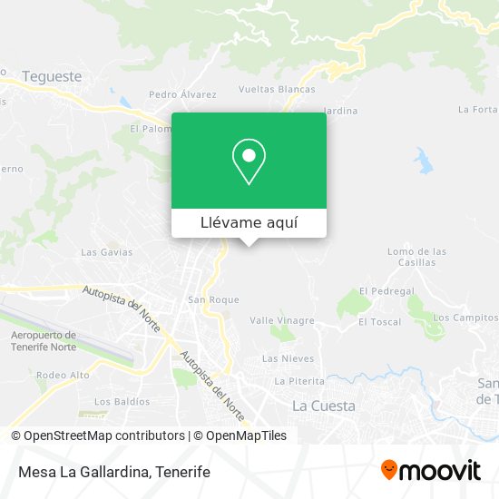 Mapa Mesa La Gallardina