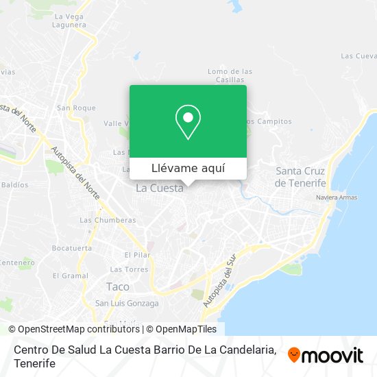 Mapa Centro De Salud La Cuesta Barrio De La Candelaria