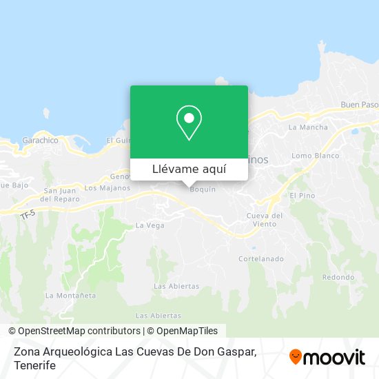 Mapa Zona Arqueológica Las Cuevas De Don Gaspar