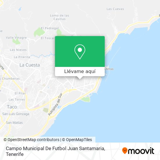 Mapa Campo Municipal De Futbol Juan Santamaria