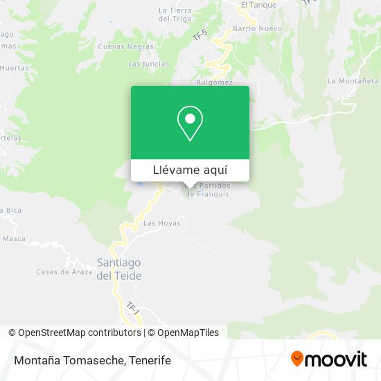 Mapa Montaña Tomaseche