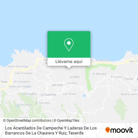 Mapa Los Acantilados De Campeche Y Laderas De Los Barrancos De La Chaurera Y Ruiz