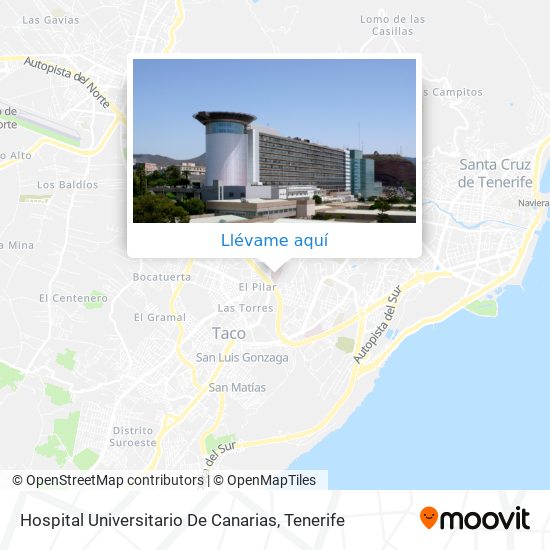 Mapa Hospital Universitario De Canarias