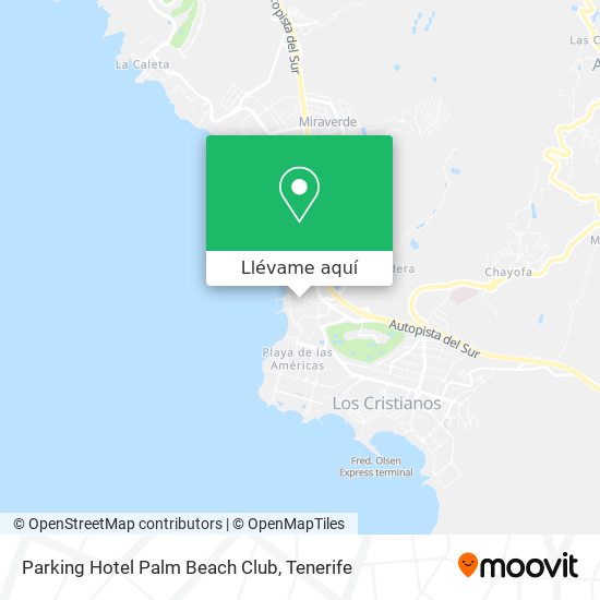 Mapa Parking Hotel Palm Beach Club
