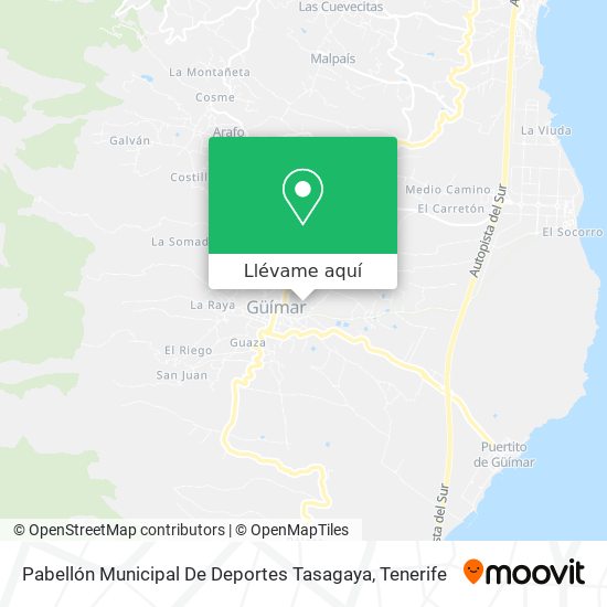 Mapa Pabellón Municipal De Deportes Tasagaya