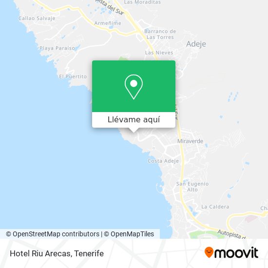 Mapa Hotel Riu Arecas