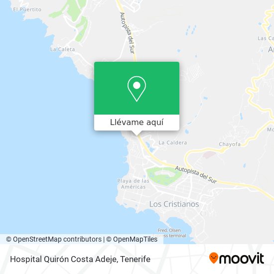 Mapa Hospital Quirón Costa Adeje