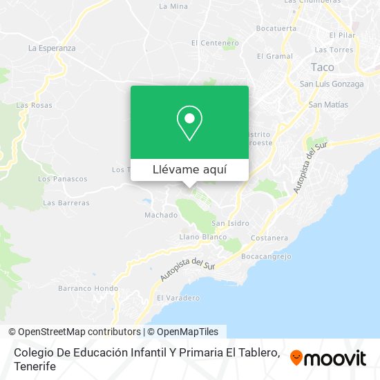Mapa Colegio De Educación Infantil Y Primaria El Tablero