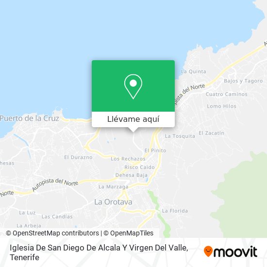 Mapa Iglesia De San Diego De Alcala Y Virgen Del Valle