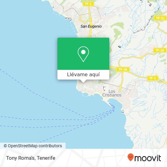 Mapa Tony Roma's