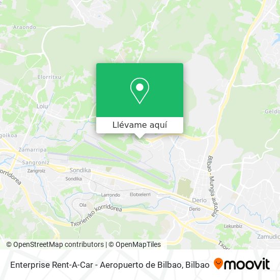 Mapa Enterprise Rent-A-Car - Aeropuerto de Bilbao