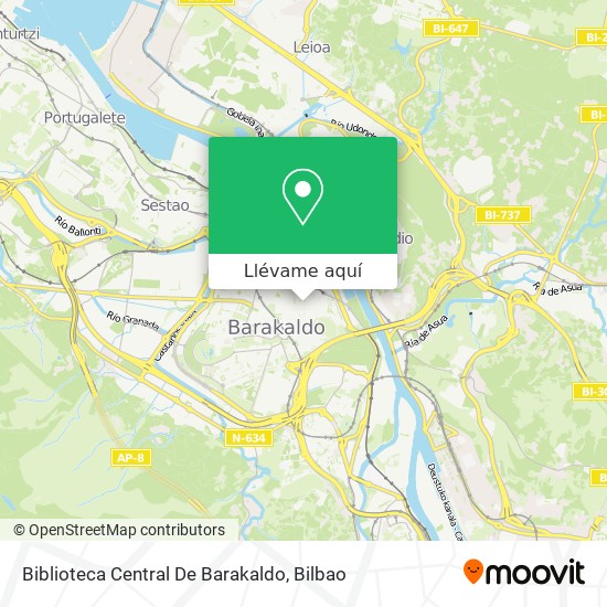 Mapa Biblioteca Central De Barakaldo