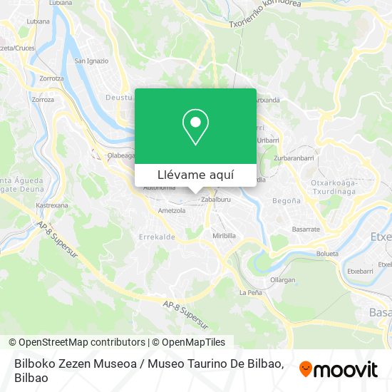 Mapa Bilboko Zezen Museoa / Museo Taurino De Bilbao