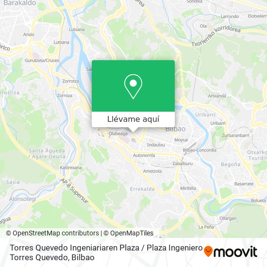 Mapa Torres Quevedo Ingeniariaren Plaza / Plaza Ingeniero Torres Quevedo