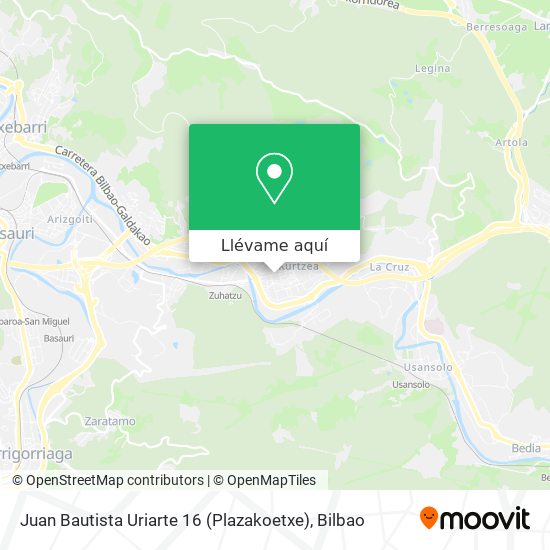 Mapa Juan Bautista Uriarte 16 (Plazakoetxe)