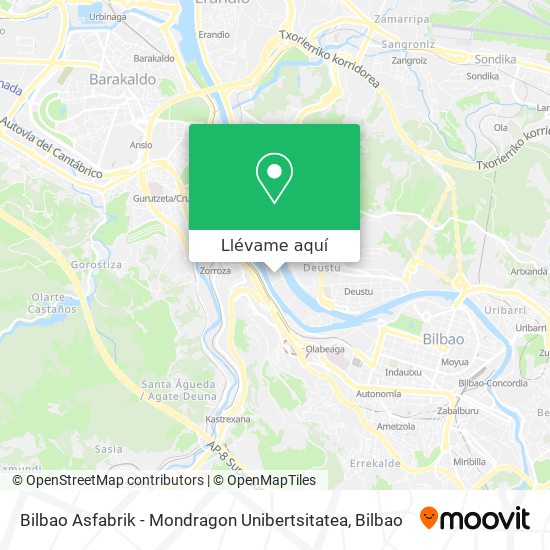 Mapa Bilbao Asfabrik - Mondragon Unibertsitatea