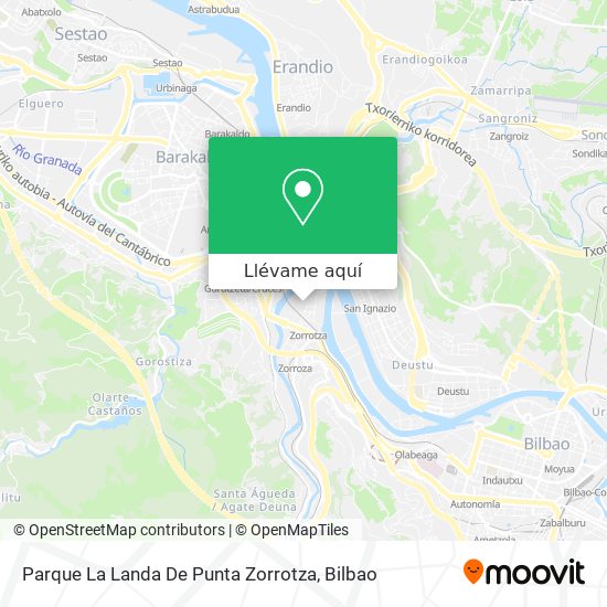 Mapa Parque La Landa De Punta Zorrotza