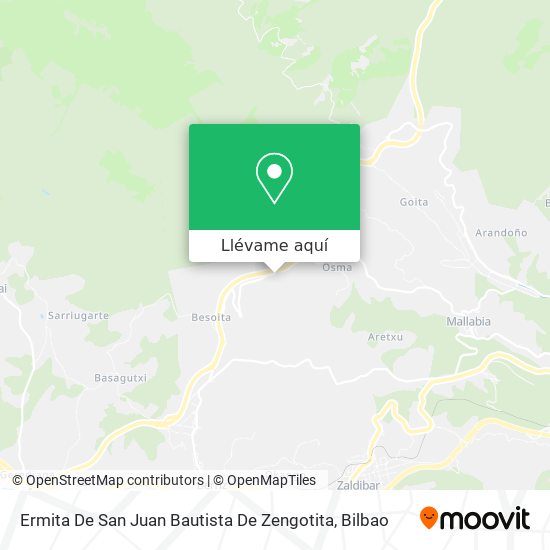 Mapa Ermita De San Juan Bautista De Zengotita