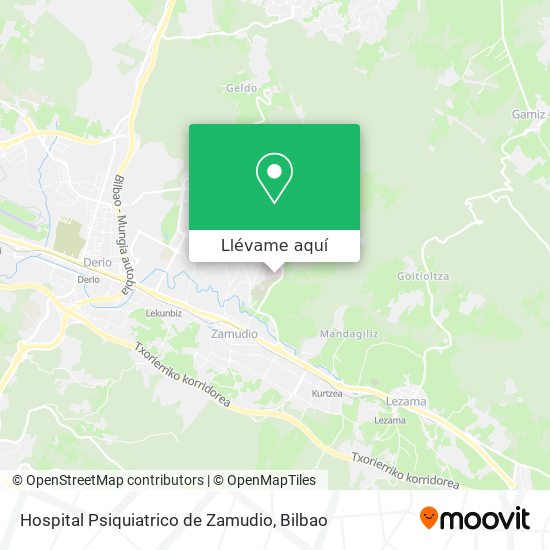 Mapa Hospital Psiquiatrico de Zamudio