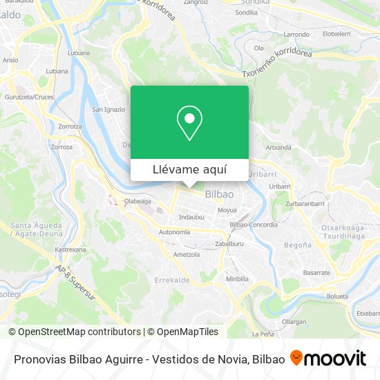Mapa Pronovias Bilbao Aguirre - Vestidos de Novia