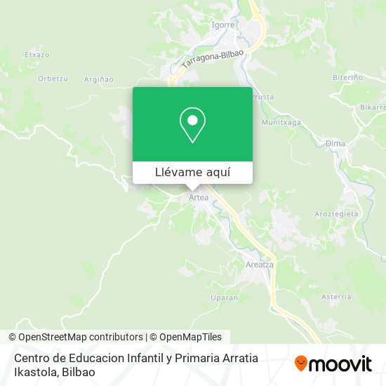 Mapa Centro de Educacion Infantil y Primaria Arratia Ikastola
