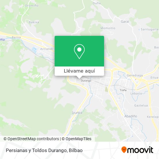 Mapa Persianas y Toldos Durango