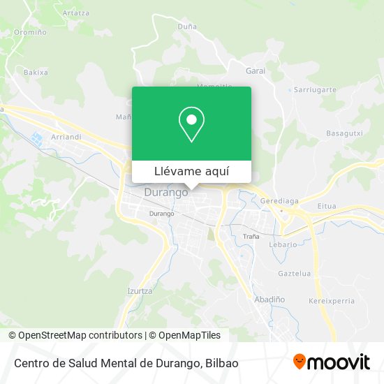 Mapa Centro de Salud Mental de Durango