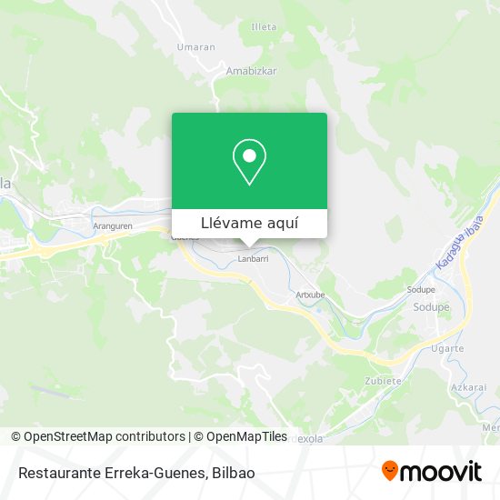 Mapa Restaurante Erreka-Guenes