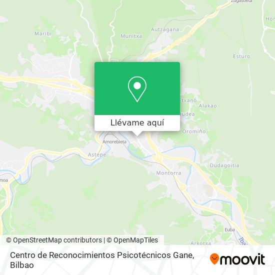 Mapa Centro de Reconocimientos Psicotécnicos Gane