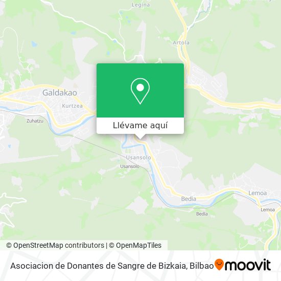 Mapa Asociacion de Donantes de Sangre de Bizkaia