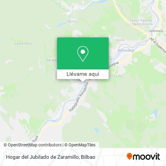Mapa Hogar del Jubilado de Zaramillo