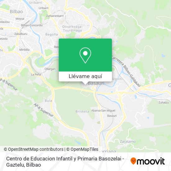 Mapa Centro de Educacion Infantil y Primaria Basozelai - Gaztelu