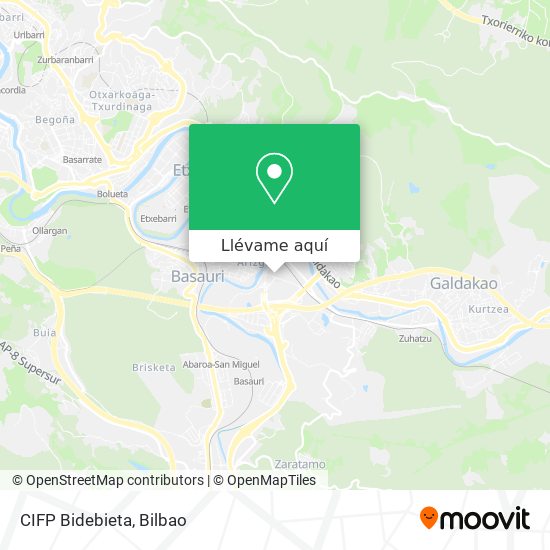 Mapa CIFP Bidebieta