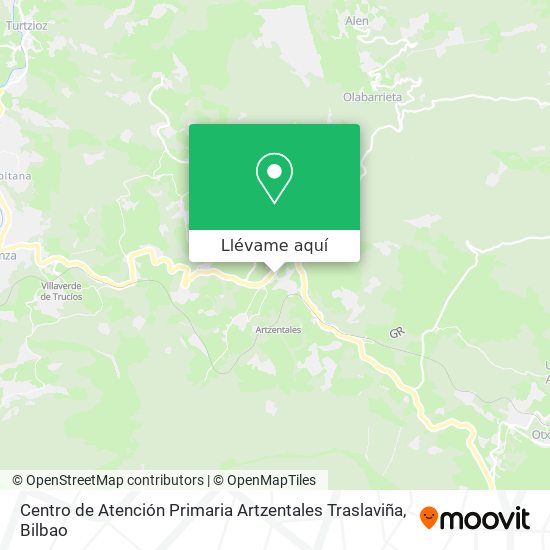 Mapa Centro de Atención Primaria Artzentales Traslaviña